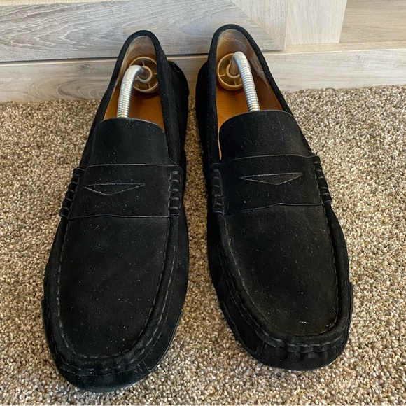 GENTLE SOULS - MATEO DRIVER PENNY LOAFER Black Suede 11.5 - Picture 3 of 15